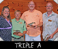 TEAM TRIPLE A - from left, GREETER JANELLE LONE, RAY CLOUGH, JOHN REYNDERS,EDWARD CASPER