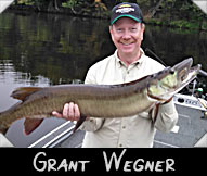 Grant Wegner with his 45-inch musky guided by Dan Heilman