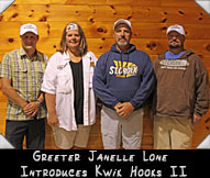 Greeter Janelle Lone introduces Kwik Hooks II