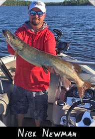 2019 Kwik Hooks II Contestant Nick Newman boated this 36 3/4-inch musky guided by Tim Cerny