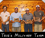 2019 Trig's Military Team (from left) Greeter Jarrett Lone, David Nance, Dale Lone, Joseph Burclaw