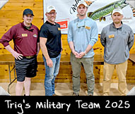 Trig's Military Team 2025:(from left) Greeter Brandon Niewolny, Greg Haugen, Daniel Burke, Craig Cook