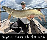 Contestant Wyatt Skrtich landed this 401/2-inch musky guided by Mike Driessen